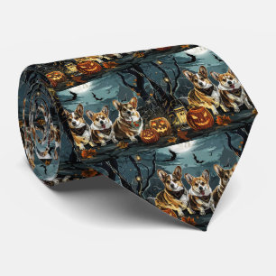Gravata Corgi Halloween Spooky