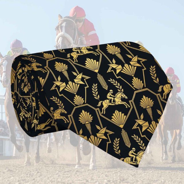 Gravata Corrida de Cavalos Faux Seda | Cavalheiro do Prêmi (Criador carregado)
