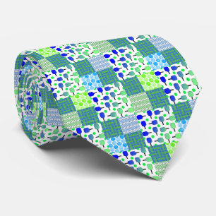 Gravata Cortes, Pás e Bolas Azuis e Verdes