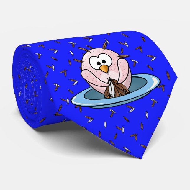 Gravata Coruja de Ação de Graças (Rolled)