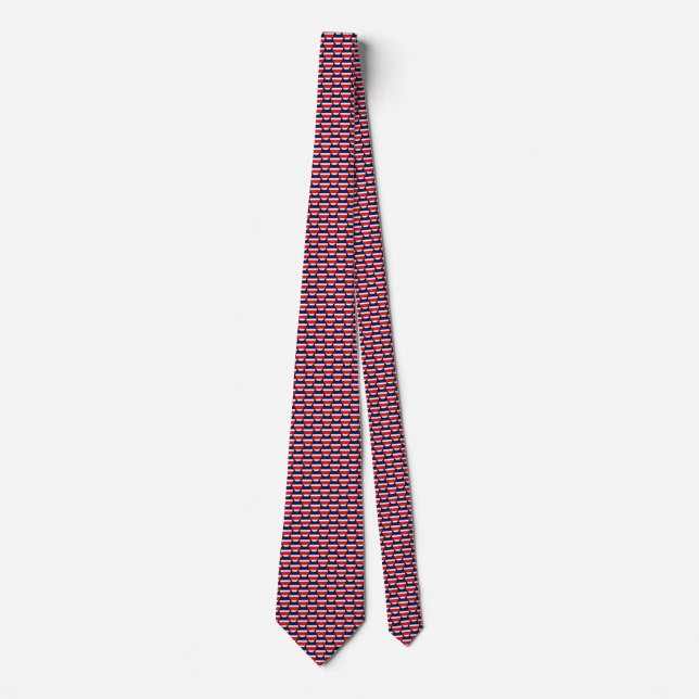 Gravata Costa Rica Flag Hearts Tie (Frente)