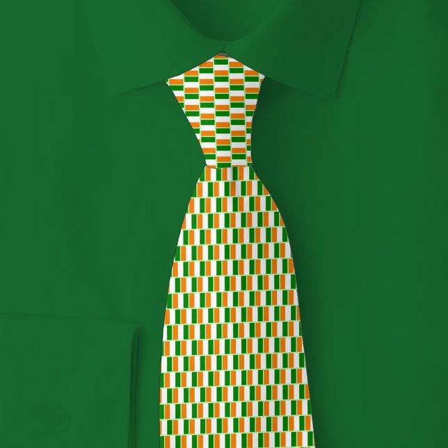 Gravata Cote d'Ivoire Flag Brick Pattern (Criador carregado)
