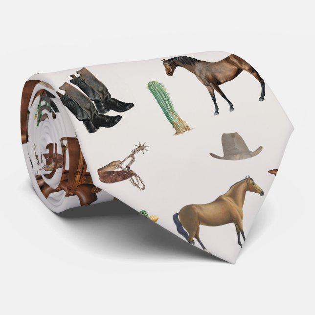 Gravata Cowboy Cowgirl Western Rodeo — Padrão do País (Rolled)