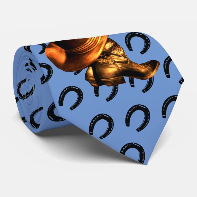 GRAVATA COWBOY HAT E BOOTS (Rolled)