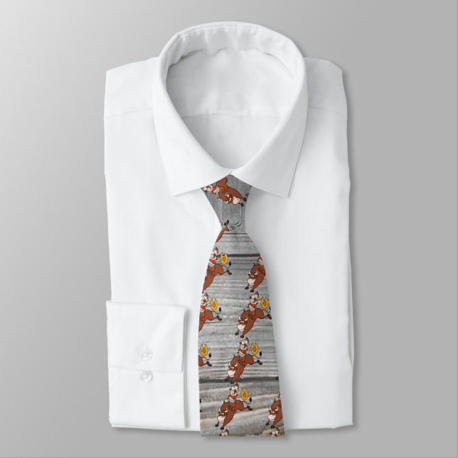 Gravata Cowboy-Riding-Bull-In-Rodeo-Tie (Amarrado)