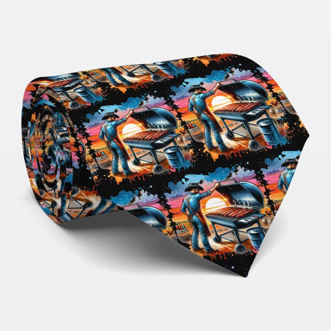 Gravata Cozimento e CHURRASCO de cowboy ocidental (Rolled)