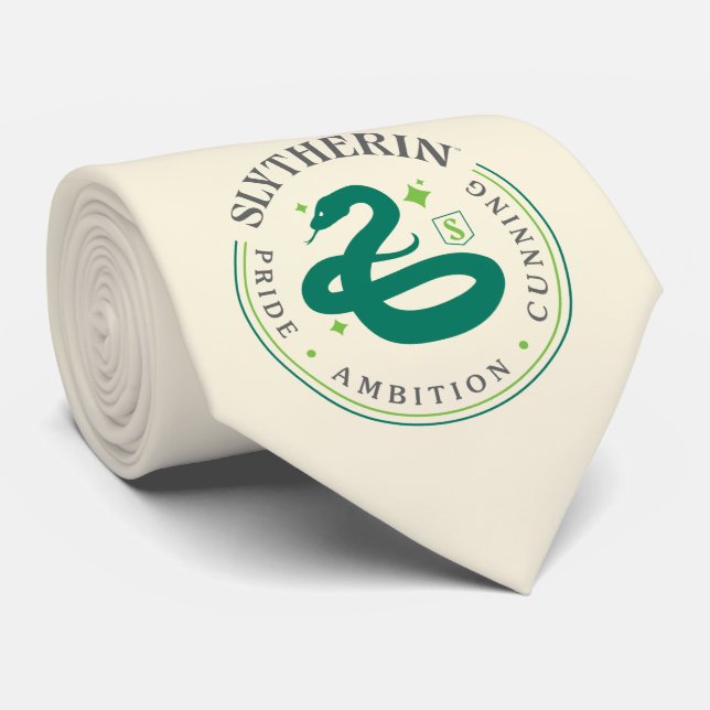 Gravata CRACHÁ de Orgulho Cobra Verde SLYTHERIN™ (Rolled)