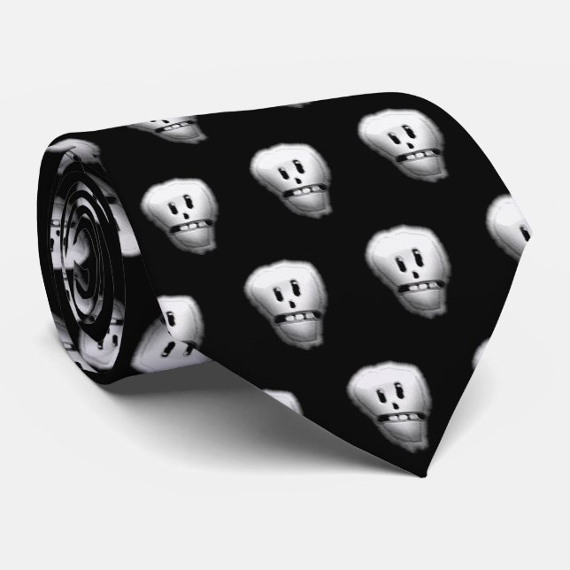 Gravata Crânios de Halloween (Rolled)