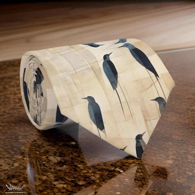Gravata Cream Beige Crows Tie (Criador carregado)