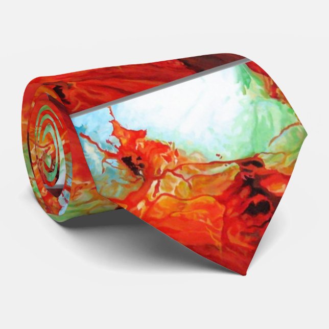 Gravata Creative Original Abstrato Art Modern (Rolled)