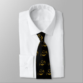 Gravata Creepy Jack o'Lanterna Halloween Tie