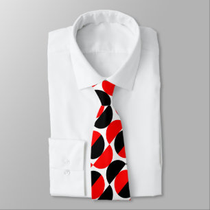 Gravata Crescentes alternativos 07a - Vermelho e Preto