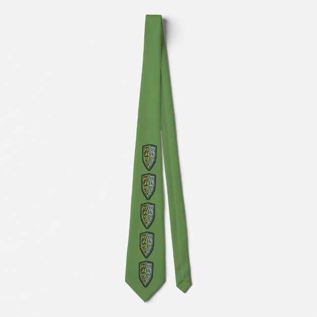Gravata Crest Of Grass Shield Tie In Green (Frente)