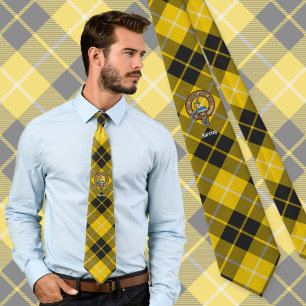 Gravata Crestão do Clã Barclay sobre Tartan de Gala