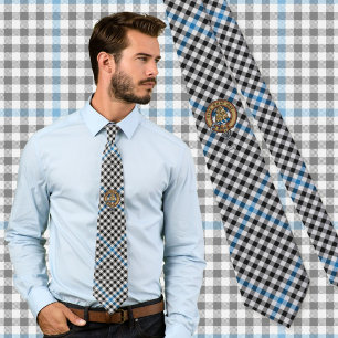 Gravata Crestão do Clã Haig sobre Xadrez Tartan