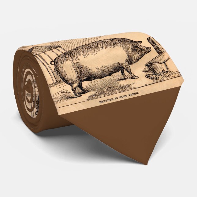 Gravata Criador do século XIX do ` do impressão do porco (Rolled)