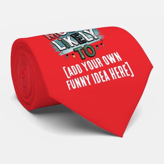 Gravata 😂 Criar a mais provável 🎄 citação de Natal engra (Rolled)