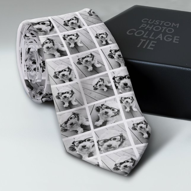 Gravata Criar uma Colagem de Fotos Personalizada com 18 Fo (Custom Tie with a Photo Collage)
