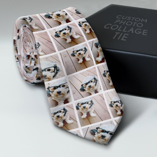 Gravata Criar uma Colagem de Fotos Personalizada com 9 Fot (Custom Tie with a Photo Collage)