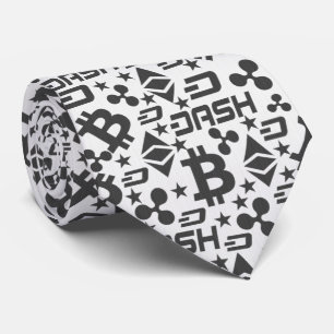 Gravata Criptografia Presente Preto e Branco Padrões de em