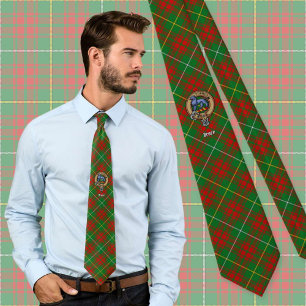 Gravata Crista do Clã Bruce sobre Tartan de Caça