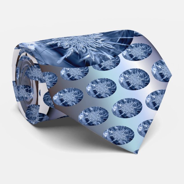 Gravata Cristal de gelo Snowflake (Rolled)