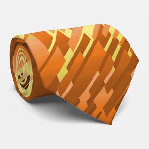 Gravata Cristal Prism Espelhado Espectro Laranja De Dois L