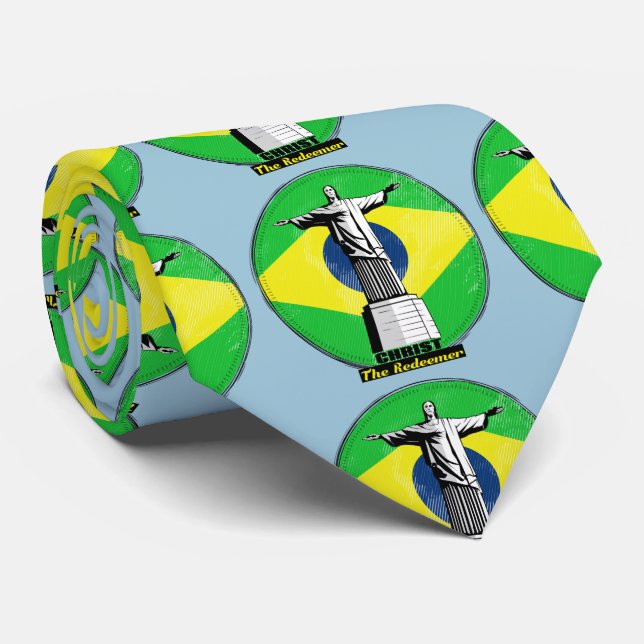 Gravata Cristo O Design Cristão Reitor (Rolled)