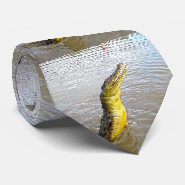 Gravata Crocodilo Australiano Pulmonante, (Rolled)