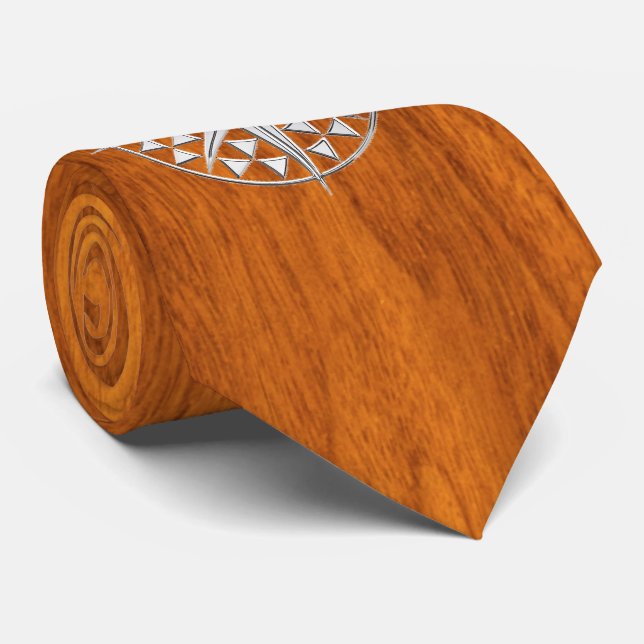 Gravata Cromo como estrela náutica no Teak Veneer impressã (Rolled)