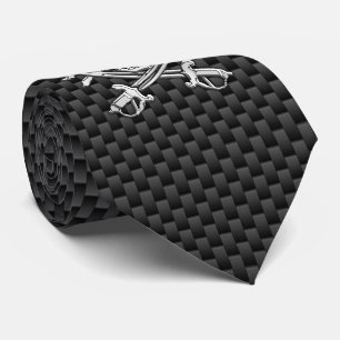 Gravata Cromo como Pirata no impressão do estilo Fibra de
