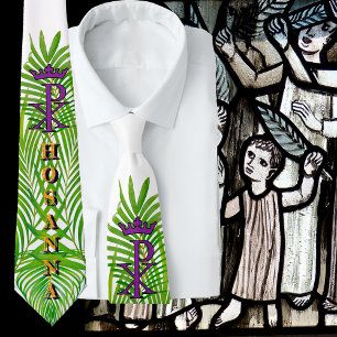 Gravata Crowed Chi Rho HOSANNA Palm Domingo