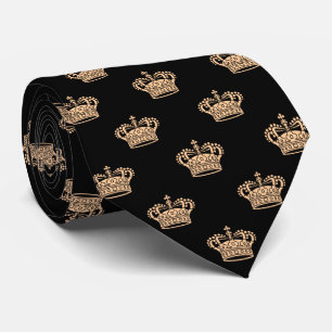 Gravata Crown 01 - Areia no Preto