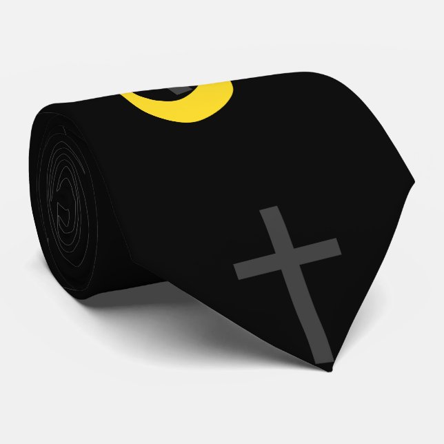 Gravata Cruz cristã da solidariedade do símbolo do (Rolled)