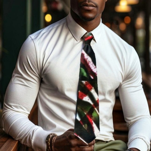 Gravata Cruzamento de Bambu (This Bamboo Crossing Neck Tie, has the all the colorful aspects, of a very festive Christmas season!)