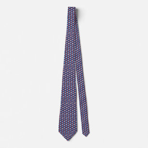 Gravata Cuba Flag Hearts Tie