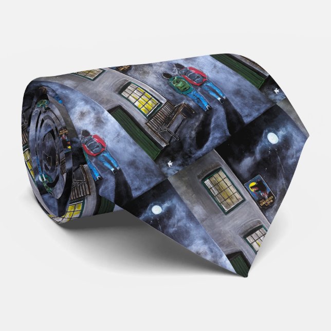 Gravata Cuidado com a pintura da lua de Alfred Fox (Rolled)