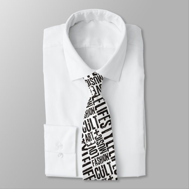 Gravata CULTURA DE MODA DE ESTILO DE VIDA - preto (Amarrado)