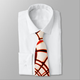 Gravata Curvas avermelhadas cruzadas castanhas, com efeito