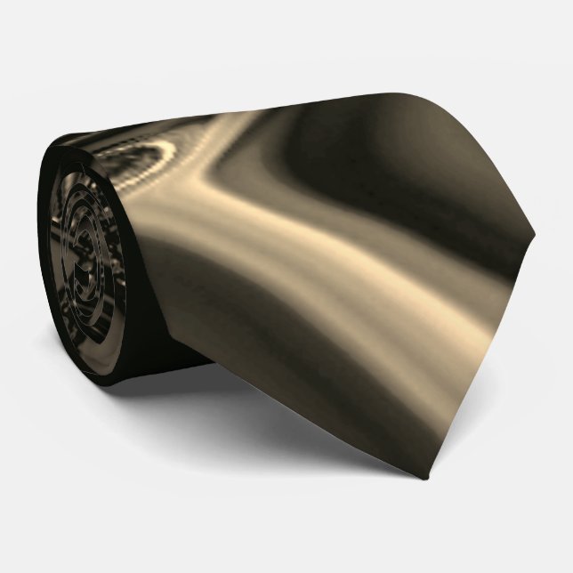 Gravata Curvas de bronze sobre fundo bege acastanhado (Rolled)