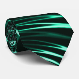 Gravata Curvas pontiagudas em mistura de verde-selva e men