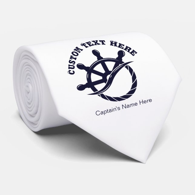 Gravata Custom Captain Boat Nautical Gift (Rolled)