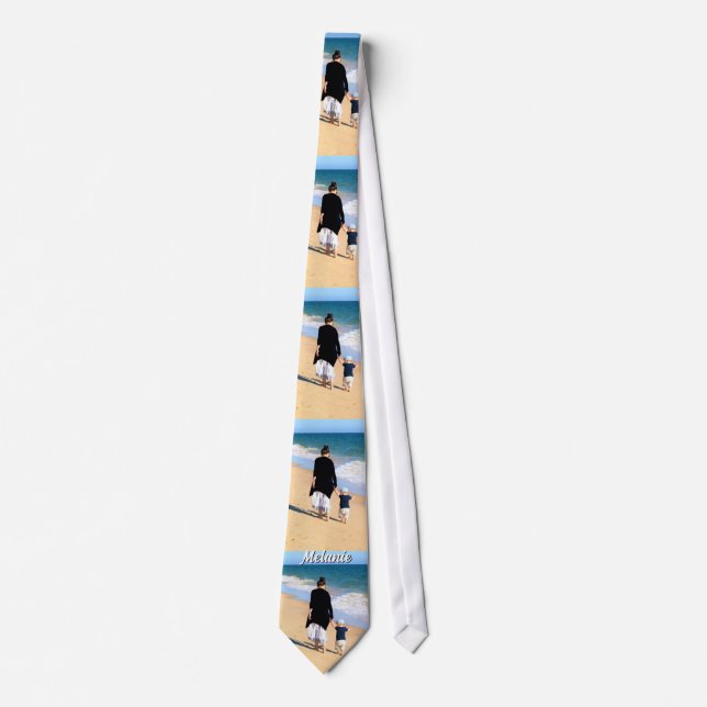 Gravata Custom Photo Neck Tie Personalized Name (Frente)