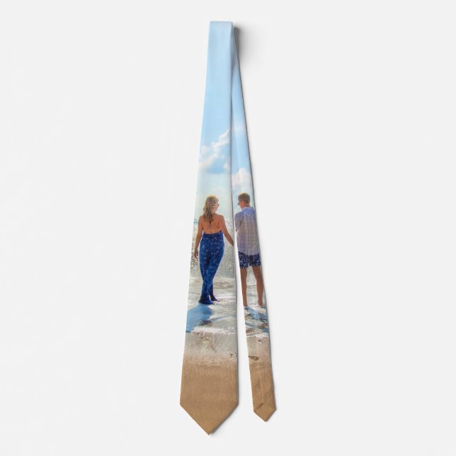 Gravata Custom Photo Wedding Neck Tie Your Love Photos (Frente)
