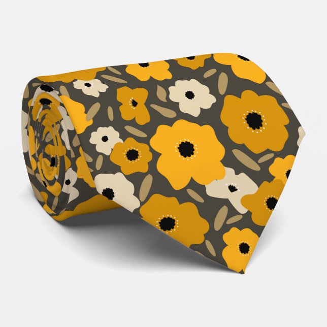 Gravata Customizable Scandinavian Doodle flower (Rolled)