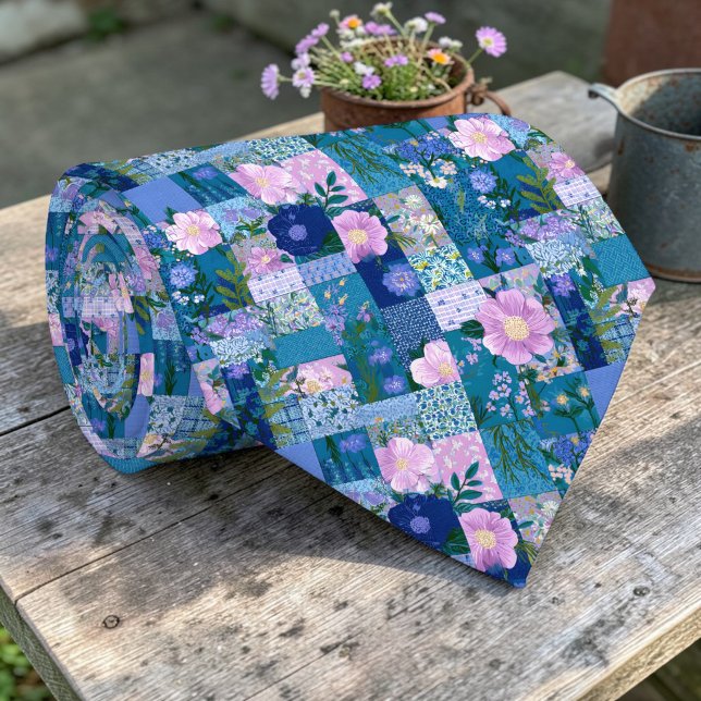 Gravata Customizada com Estampa de Remendo de Azui (Criador carregado)