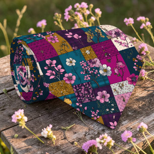 Gravata Customizada com Padrão de Patchwork Colori