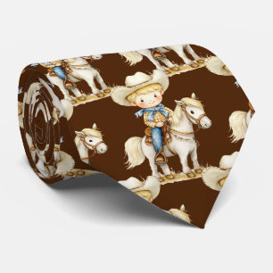 Gravata Cute Brown Cowboy Boots Neck