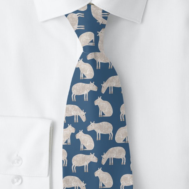 Gravata Cute Capybara (Fun Capybara neck tie)