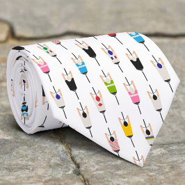 Gravata Cute Colorful National Cyclists Illustration Art